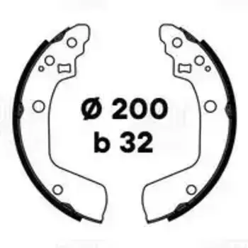 Тормозные колодки барабанные TRIALLI GF 4696