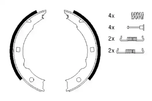 Тормозные колодки барабанные задняя ось BOSCH 0 986 487 579