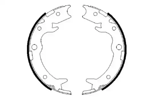 Тормозные колодки барабанные задняя ось BOSCH 0 986 487 686