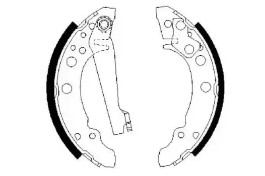 Тормозные колодки барабанные задняя ось BOSCH 0 986 487 002