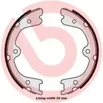 Тормозные колодки барабанные задняя ось BREMBO S56546