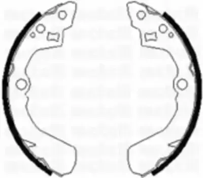 Тормозные колодки барабанные задняя ось METELLI 53-0037
