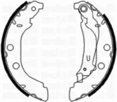 Тормозные колодки барабанные задняя ось METELLI 53-0326