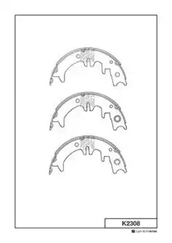 Тормозные колодки барабанные задняя ось MK KASHIYAMA K2308