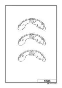 Тормозные колодки барабанные задняя ось MK KASHIYAMA K9955