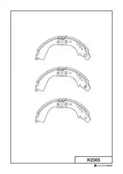 Тормозные колодки барабанные задняя ось MK KASHIYAMA K2305