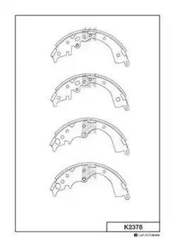 Тормозные колодки барабанные задняя ось MK KASHIYAMA K2378