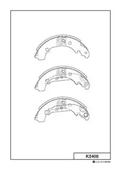 Тормозные колодки барабанные задняя ось MK KASHIYAMA K2408