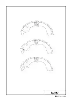 Тормозные колодки барабанные задняя ось MK KASHIYAMA K2317