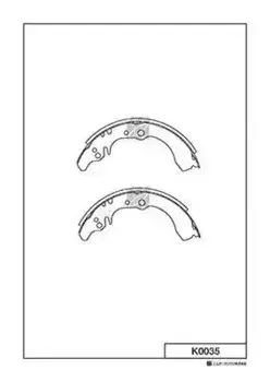 Тормозные колодки барабанные задняя ось MK KASHIYAMA K0035