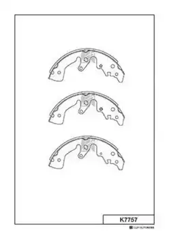 Тормозные колодки барабанные задняя ось MK KASHIYAMA K7757