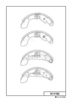 Тормозные колодки барабанные задняя ось MK KASHIYAMA K11195