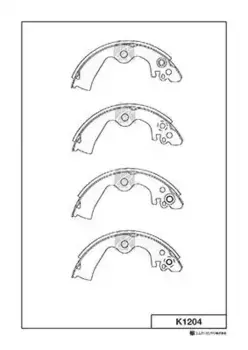 Тормозные колодки барабанные задняя ось MK KASHIYAMA K1204