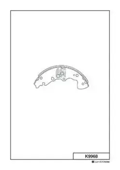 Тормозные колодки барабанные задняя ось MK KASHIYAMA K9968