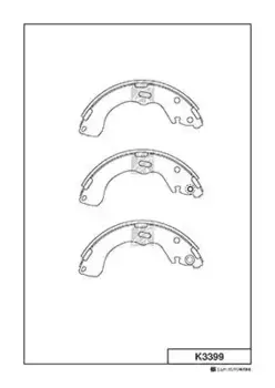 Тормозные колодки барабанные задняя ось MK KASHIYAMA K3399