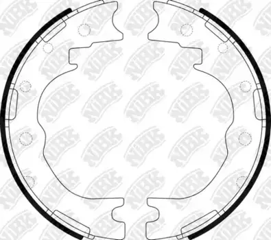 Тормозные колодки барабанные задняя ось NIBK FN0015