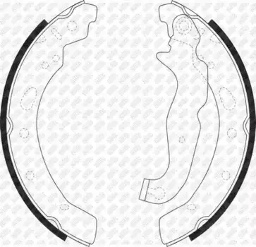 Тормозные колодки барабанные задняя ось NIBK FN0630