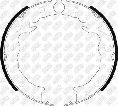 Тормозные колодки барабанные задняя ось NIBK FN0685