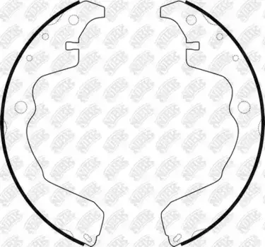 Тормозные колодки барабанные задняя ось NIBK FN0704