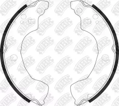 Тормозные колодки барабанные задняя ось NIBK FN1247