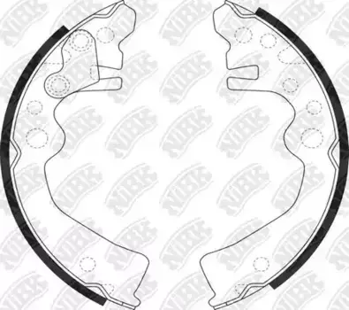 Тормозные колодки барабанные задняя ось NIBK FN1261