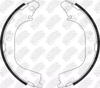 Тормозные колодки барабанные задняя ось NIBK FN2305