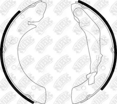 Тормозные колодки барабанные задняя ось NIBK FN2347