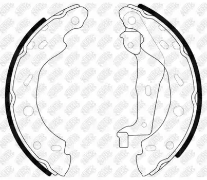 Тормозные колодки барабанные задняя ось NIBK FN31001