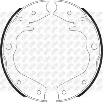 Тормозные колодки барабанные задняя ось NIBK FN83001