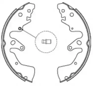 Тормозные колодки барабанные задняя ось REMSA 4228.00