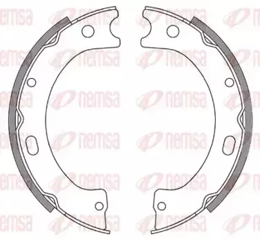 Тормозные колодки барабанные задняя ось REMSA 4243.00