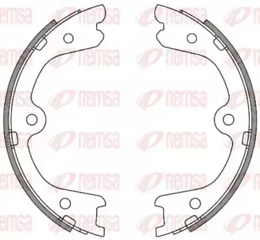 Тормозные колодки барабанные задняя ось REMSA 4264.00