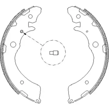 Тормозные колодки барабанные задняя ось REMSA 4383.00