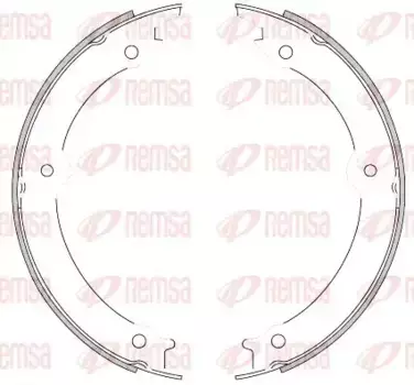 Тормозные колодки барабанные задняя ось REMSA 4620.00