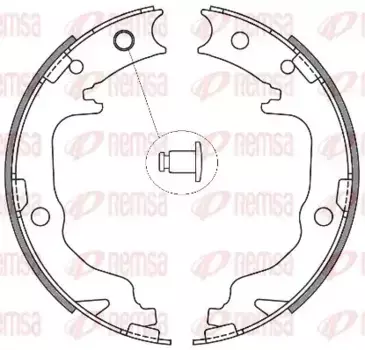 Тормозные колодки барабанные задняя ось REMSA 4641.00