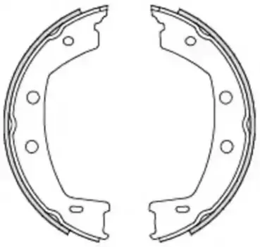 Тормозные колодки барабанные задняя ось REMSA 4755.00