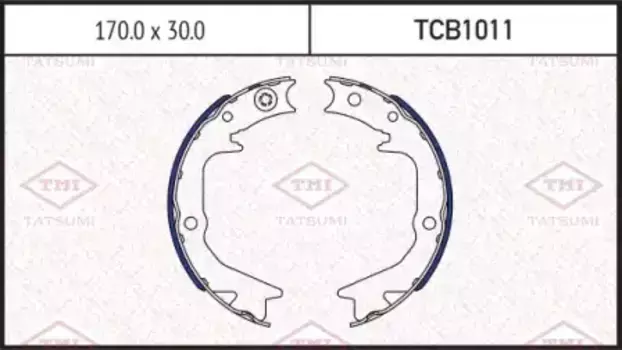 Тормозные колодки барабанные задняя ось TATSUMI TCB1011