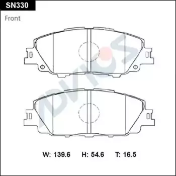 Тормозные колодки дисковые ADVICS SN330