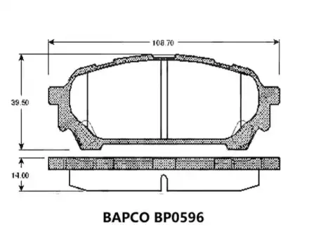 Тормозные колодки дисковые BAPCO BP0596