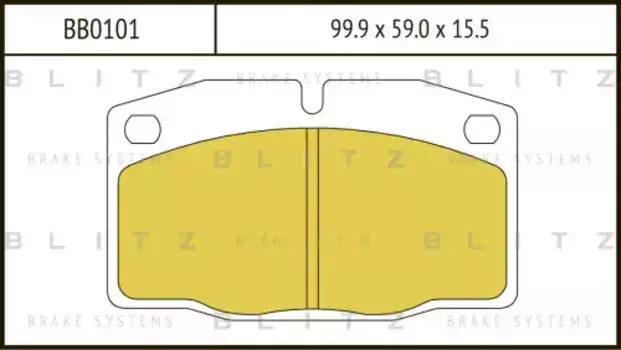 Тормозные колодки дисковые BLITZ BB0101