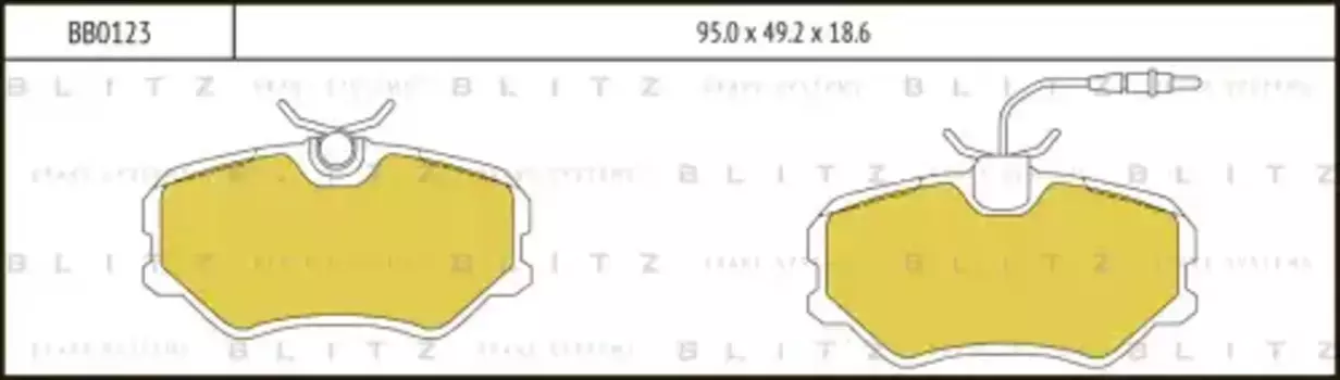 Тормозные колодки дисковые BLITZ BB0123