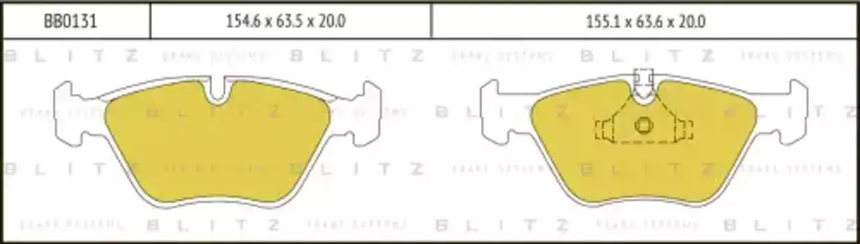 Тормозные колодки дисковые BLITZ BB0131