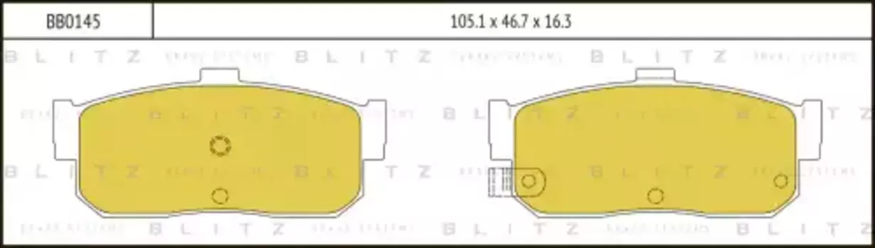 Тормозные колодки дисковые BLITZ BB0145