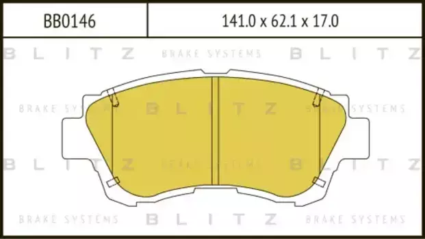Тормозные колодки дисковые BLITZ BB0146