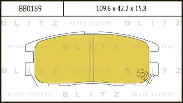 Тормозные колодки дисковые BLITZ BB0169