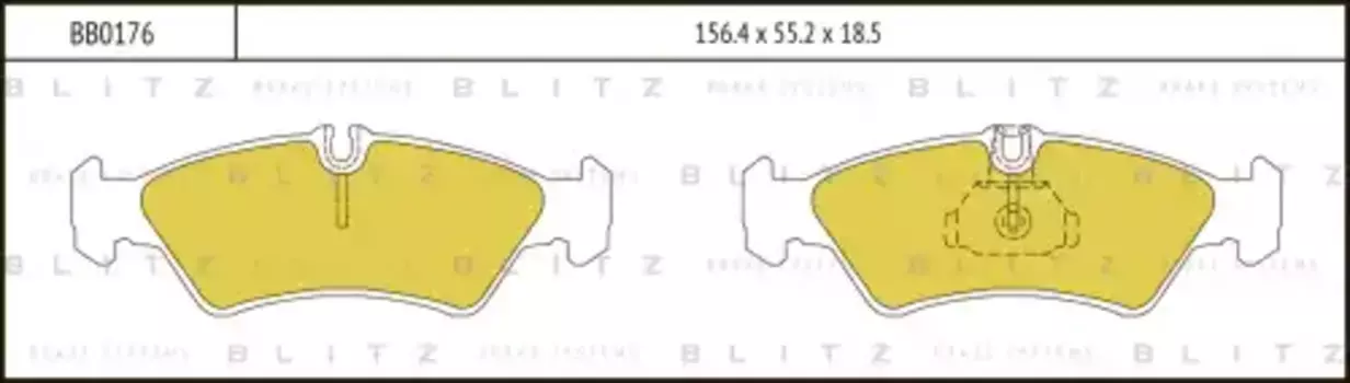 Тормозные колодки дисковые BLITZ BB0176