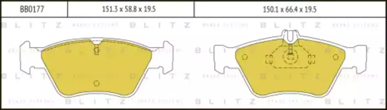 Тормозные колодки дисковые BLITZ BB0177