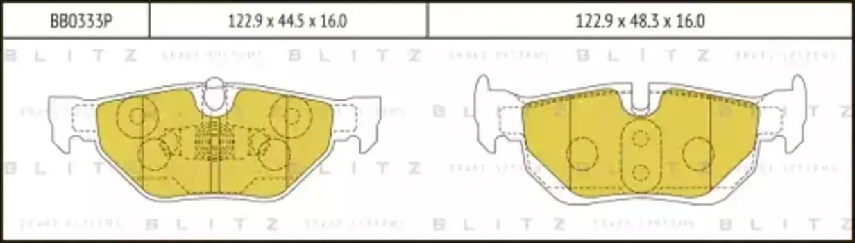 Тормозные колодки дисковые BLITZ BB0333P