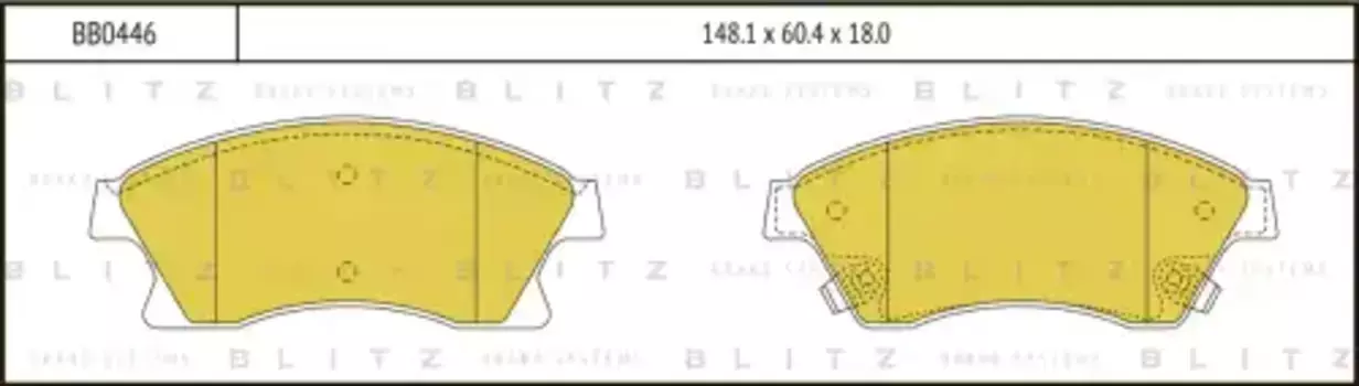 Тормозные колодки дисковые BLITZ BB0446