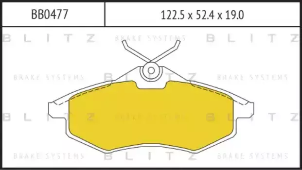 Тормозные колодки дисковые BLITZ BB0477